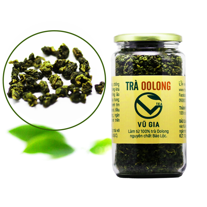 Trà Oolong Nguyên Chất Bảo Lộc Vũ Gia (200gr/hũ) - Nguyên liệu nấu trà sữa trân châu thơm ngon tại nhà, giảm cân an toàn