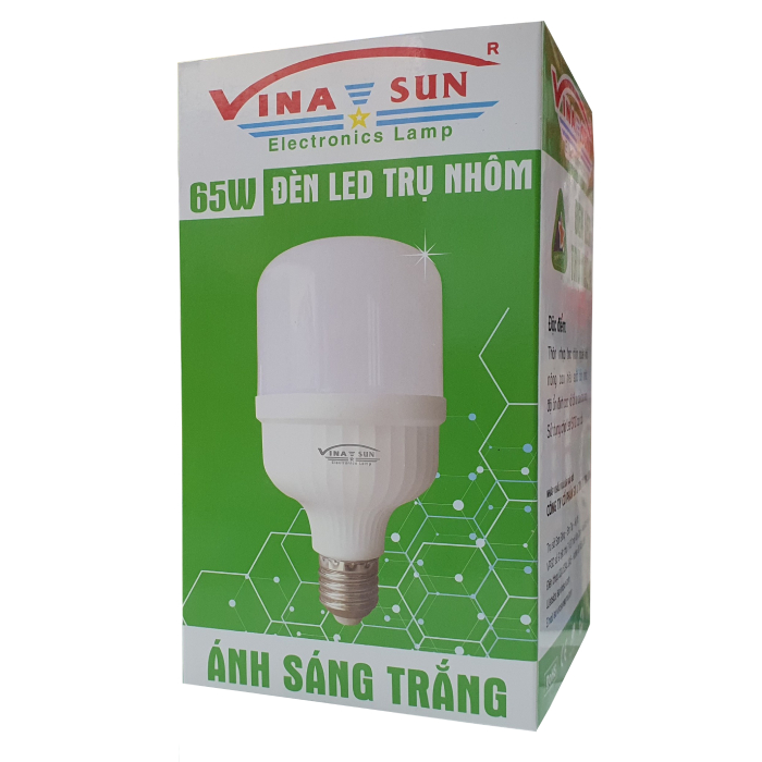 Bóng đèn led trụ 20W 30W 40W 50W 65W bọc nhôm Vina Sun