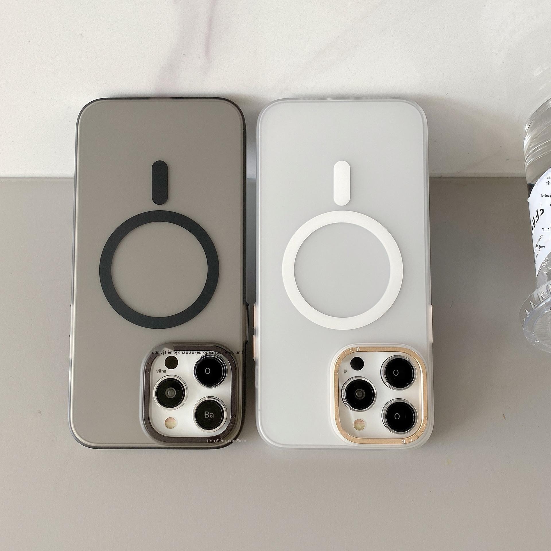 Ưu đãi đặc biệt thích hợp cho Apple 14 nút kim loại mờ vỏ điện thoại di động iphone13ProMax xe hút từ tính 12 lớp vỏ bảo vệ