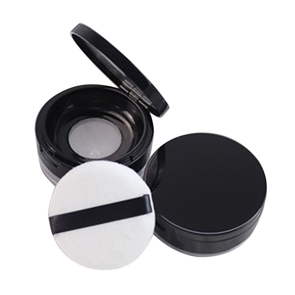 20g Empty Loose Powder Case Facial Blusher Container Jars W/ Puff Blender 2x