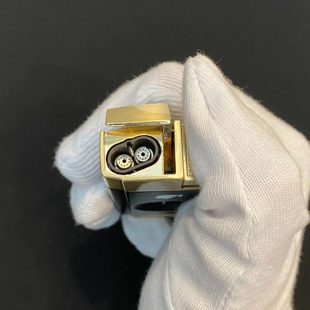 Bật lửa khò 2 tia kèm cắt V, ô quan sát dung lượng ga COB-198