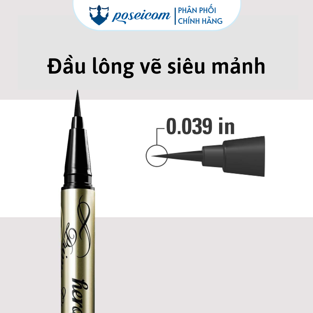 Bút Nước Kẻ Mắt KissMe Chống Trôi Heroine Make Smooth Liquid Eyeliner Nét Siêu Mảnh 0.1mm