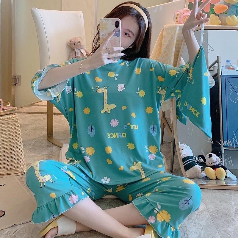 Đồ Bộ nữ lửng mặc nhà , nhiều hình đa dạng chất liệu thun sữa mềm mịn - thấm hút mồ hôi