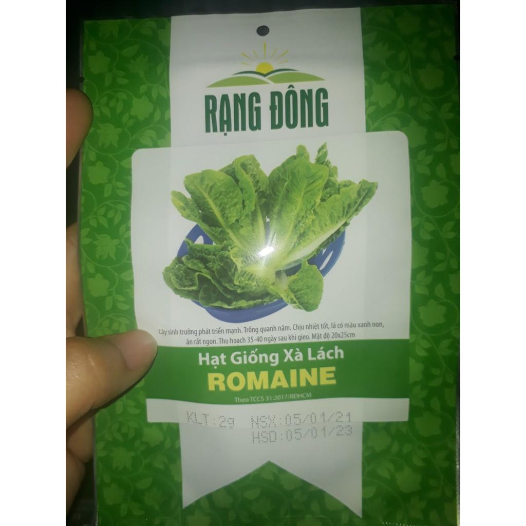 Hạt giống Xà lách Romaine, đóng gói 2gr, dễ trồng, năng suất cao