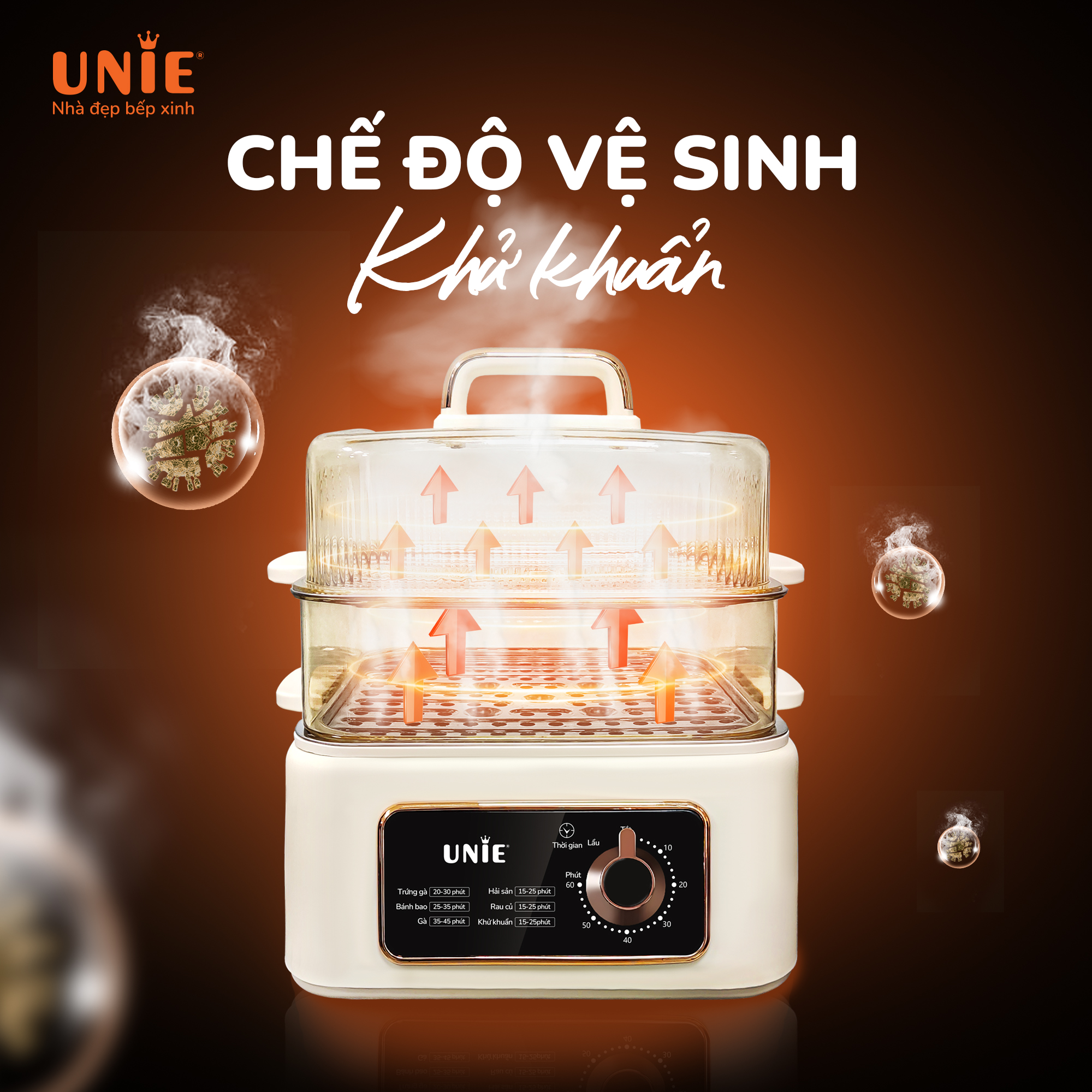 Nồi lẩu hấp đa năng Unie UE660 - Hàng Chính Hãng