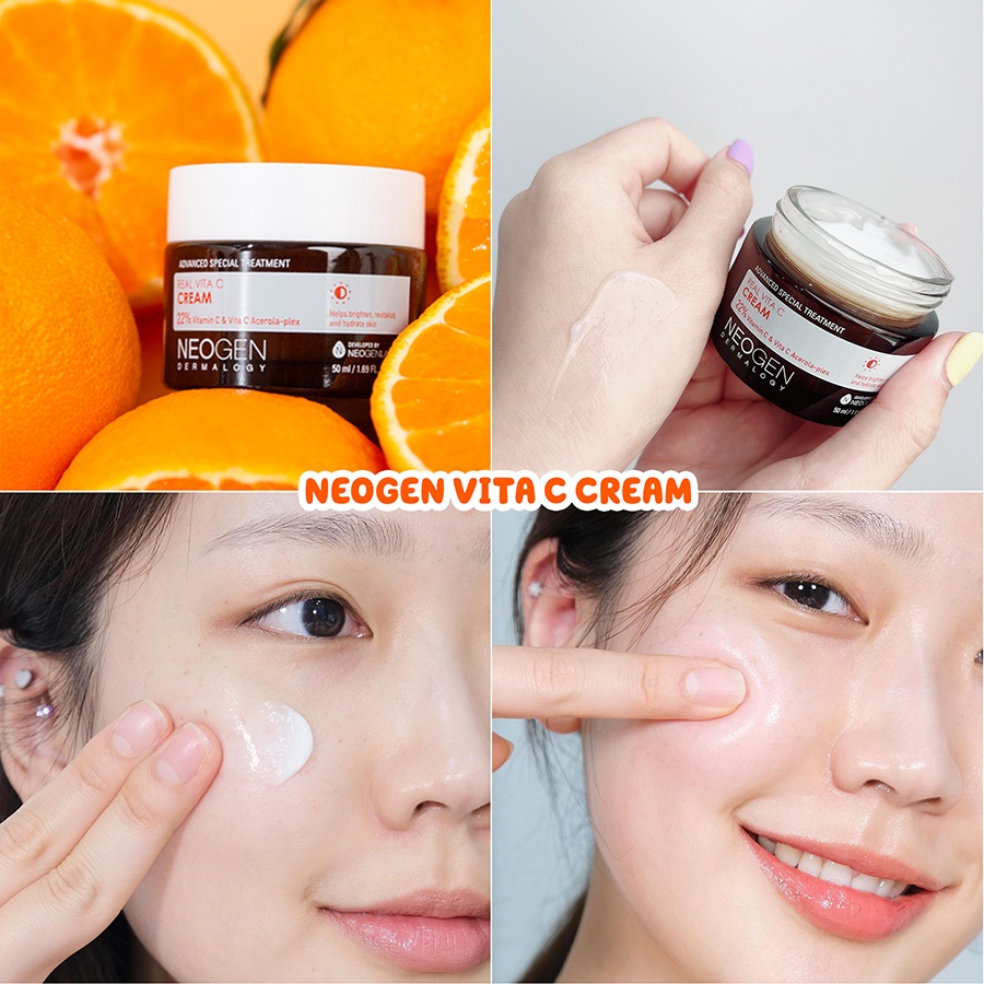 Kem Dưỡng Vitamin C Giảm Thâm Dưỡng Sáng Da Neogen Real Vita C Cream 50ml