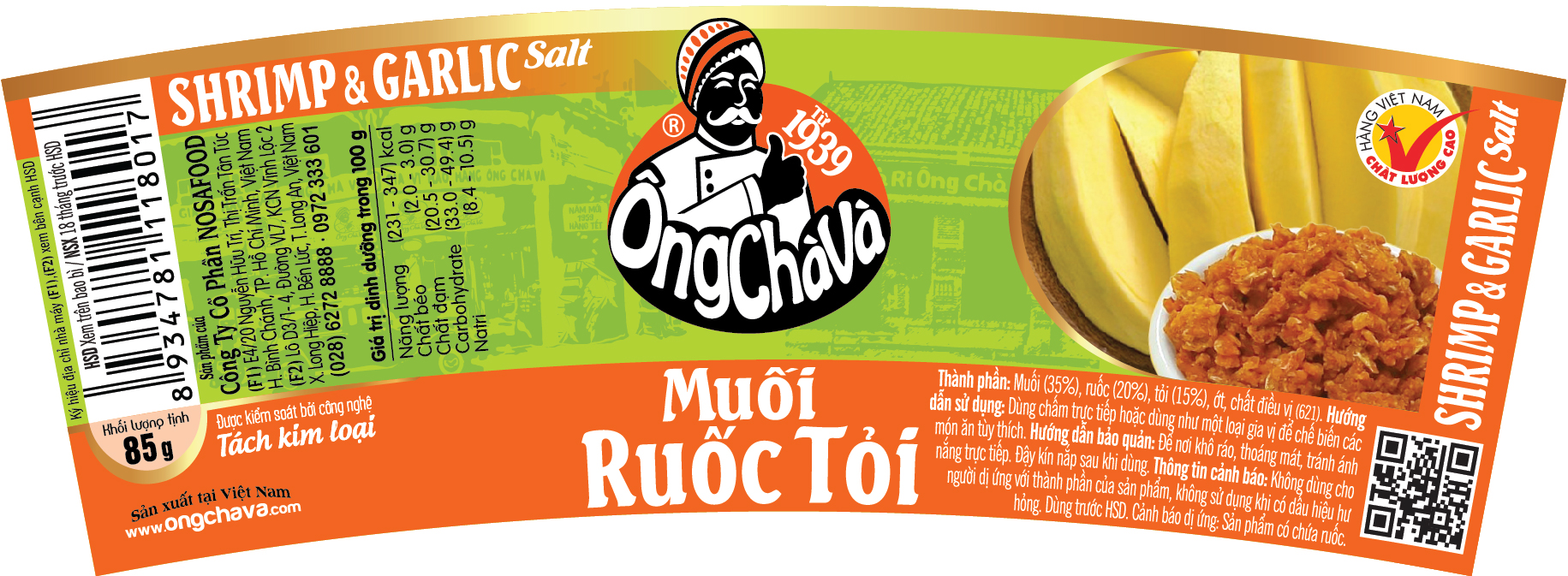 Muối Ruốc Tỏi Ông Chà Và 85g