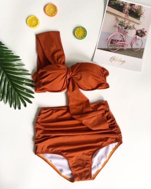 Bikini đồ bơi dây choàng vai cup ngang nâng ngực