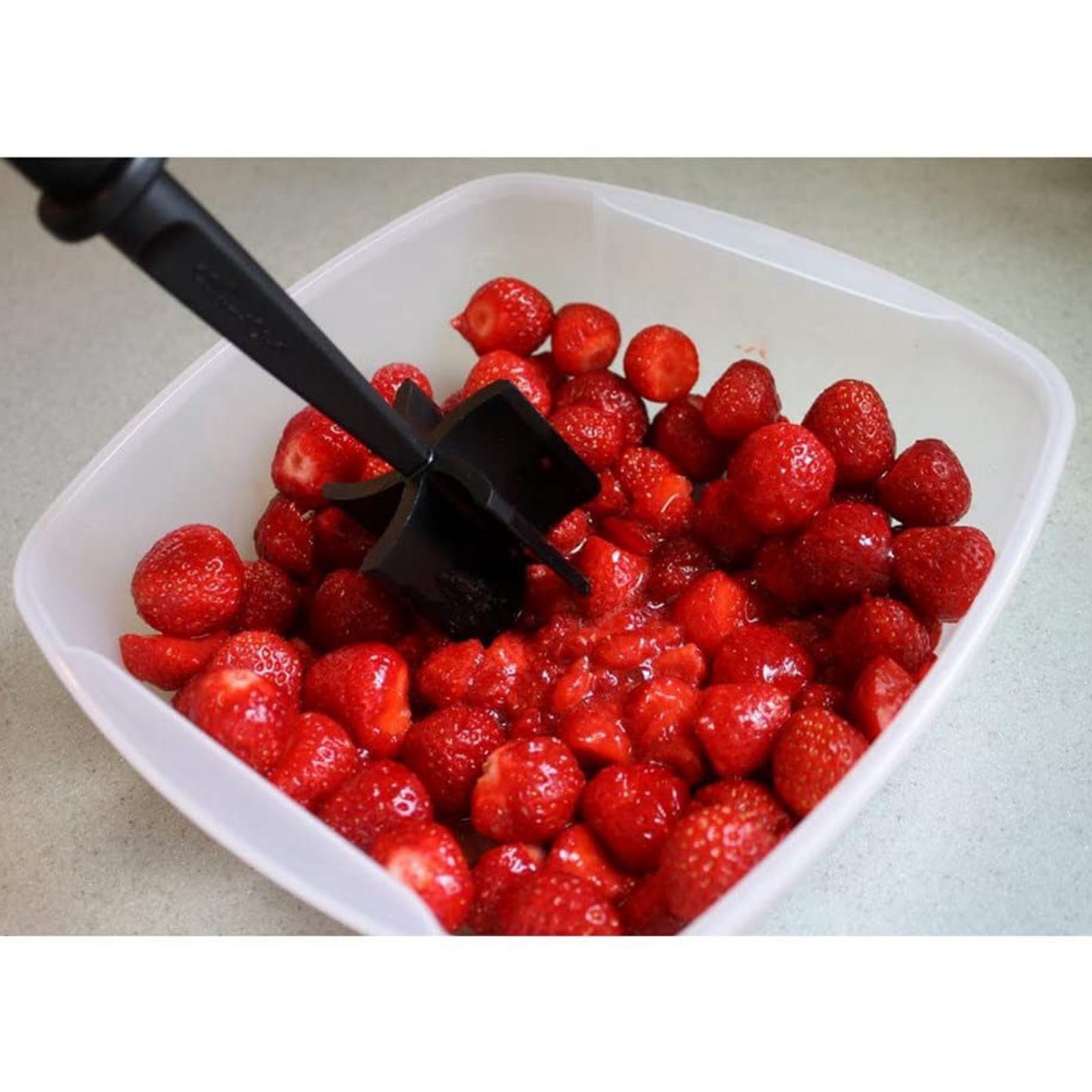 Plastic Meat/Potato Masher Safe for Non-Stick Cookware, Pack of 1, Black ,Hamburger Chopper Utensil