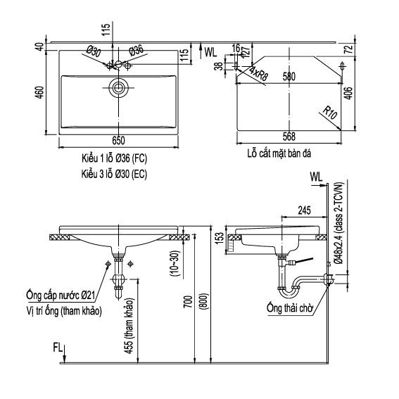 Chậu rửa Inax âm bàn L-2397V. Tích hợp công nghệ Proguard loại bỏ đi những vi khuẩn gây hại - Vật liệu xây dựng Big H