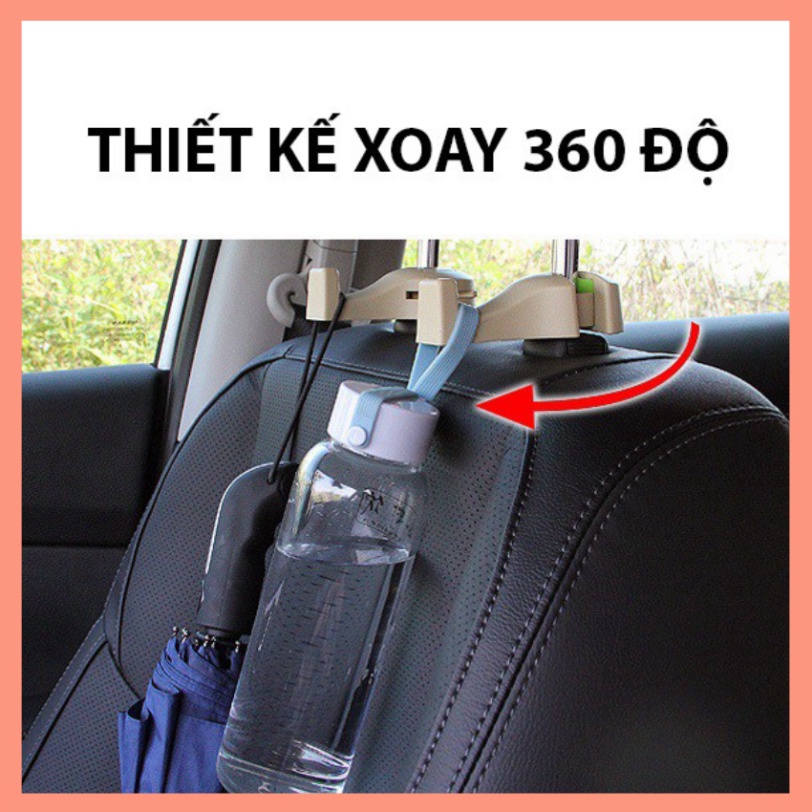 Bộ 2 Móc Treo Đồ Tiện Dụng Sau Lưng Ghế Xe Hơi Ô Tô