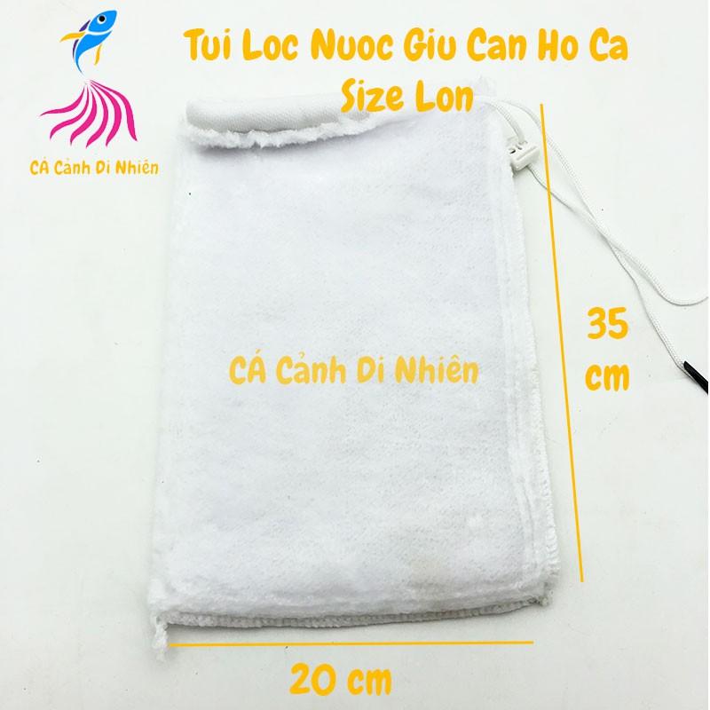 Túi lọc nước giữ cặn hồ cá bằng vải bông SIZE LỚN 35x20 cm