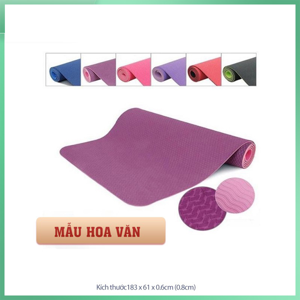 THẢM TẬP YOGA LOẠI 2 LỚP 6mm – XỊN ĐẸP CHỐNG CHƠN TRƯỢT - Hàng Loại 1 Chất Lượng Tuyệt Hảo