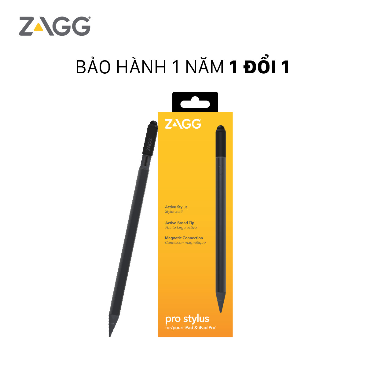 Bút cảm ứng ZAGG-Pro Stylus Pencil - Hàng chính hãng