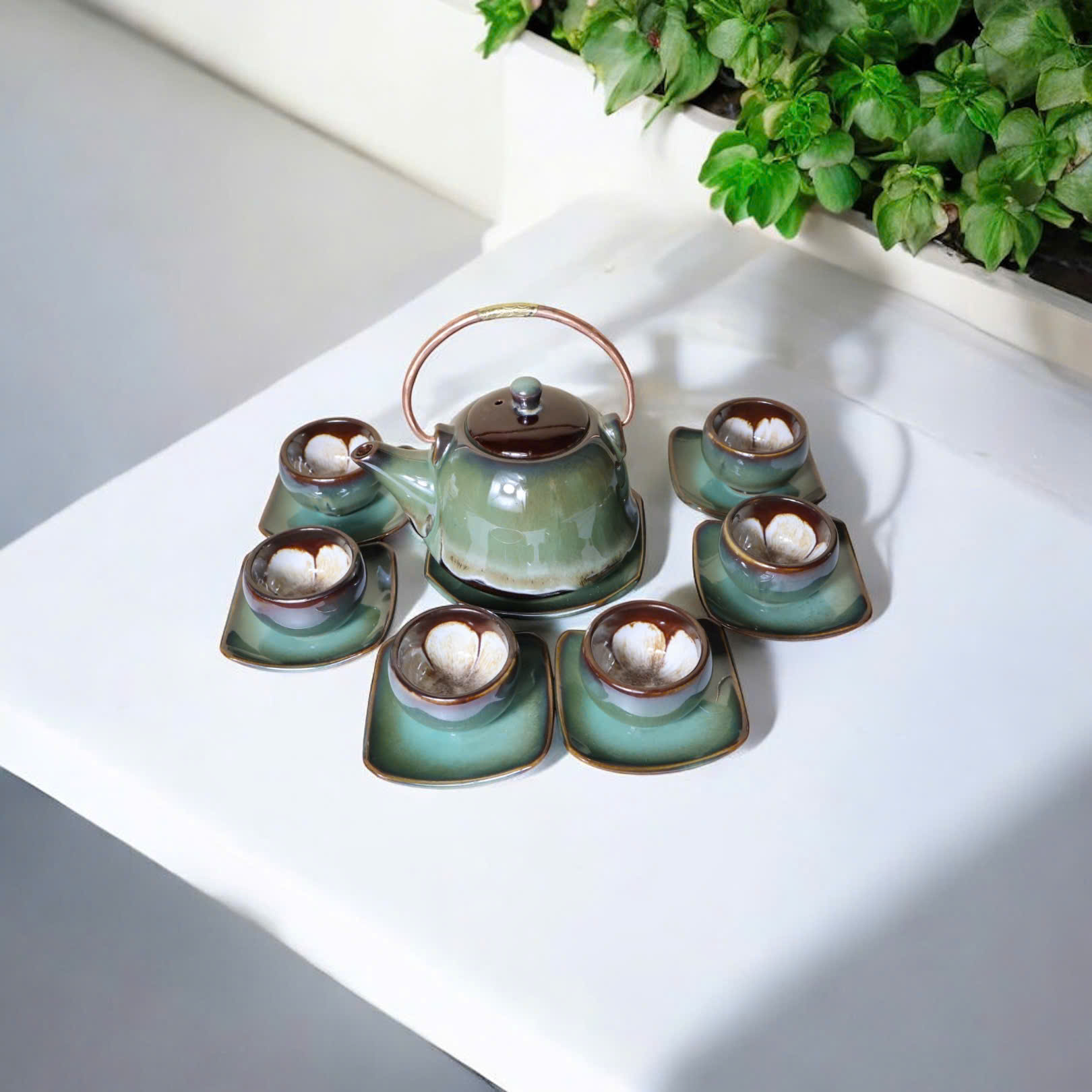BỘ TRÀ MEN HOẢ BIẾN 09