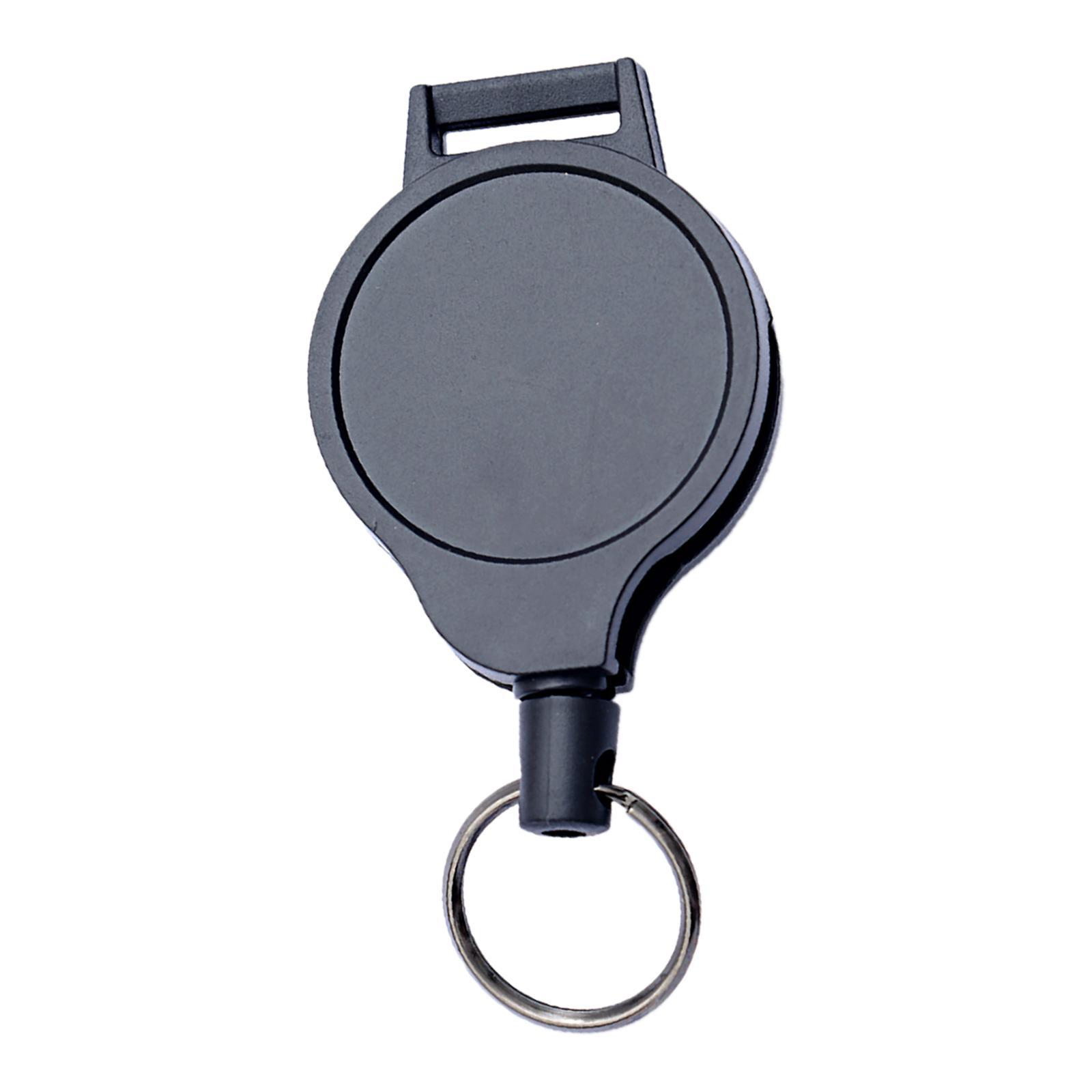 Heavy Duty Retractable Keychain Key Holder Durable Portable Retractable Reel Waist Key Chain Buckle for Outdoor Fishing