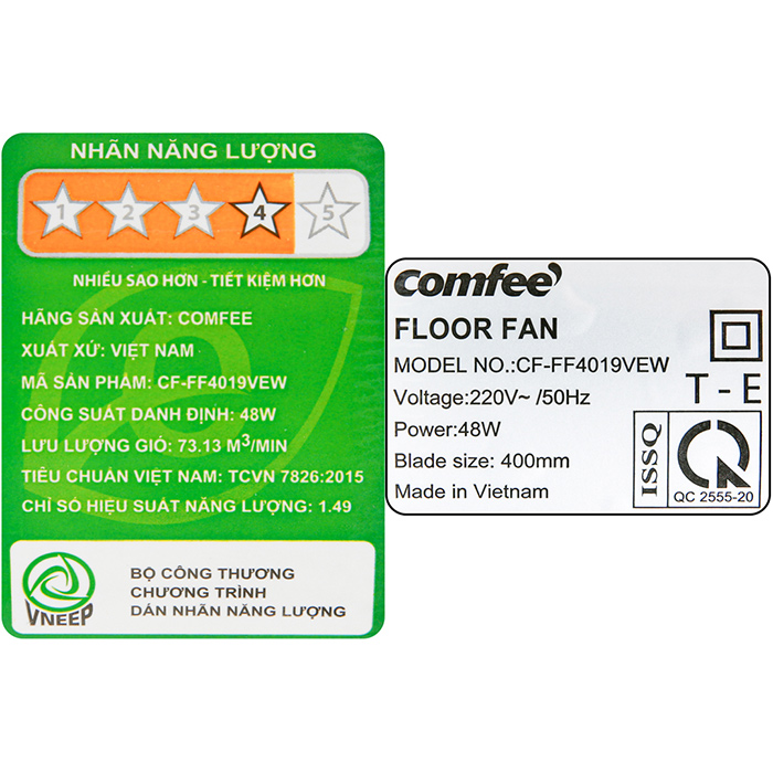 Quạt lửng Comfee CF-FF4019VEW 48W - Hàng chính hãng