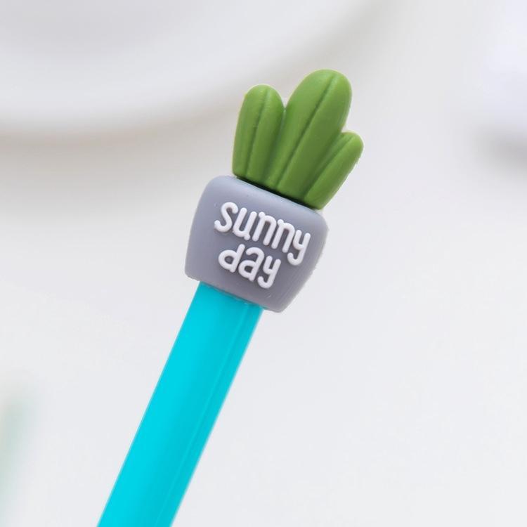 Bút gel xương rồng Sunny day mực đen 0,5mm Lalunavn B175