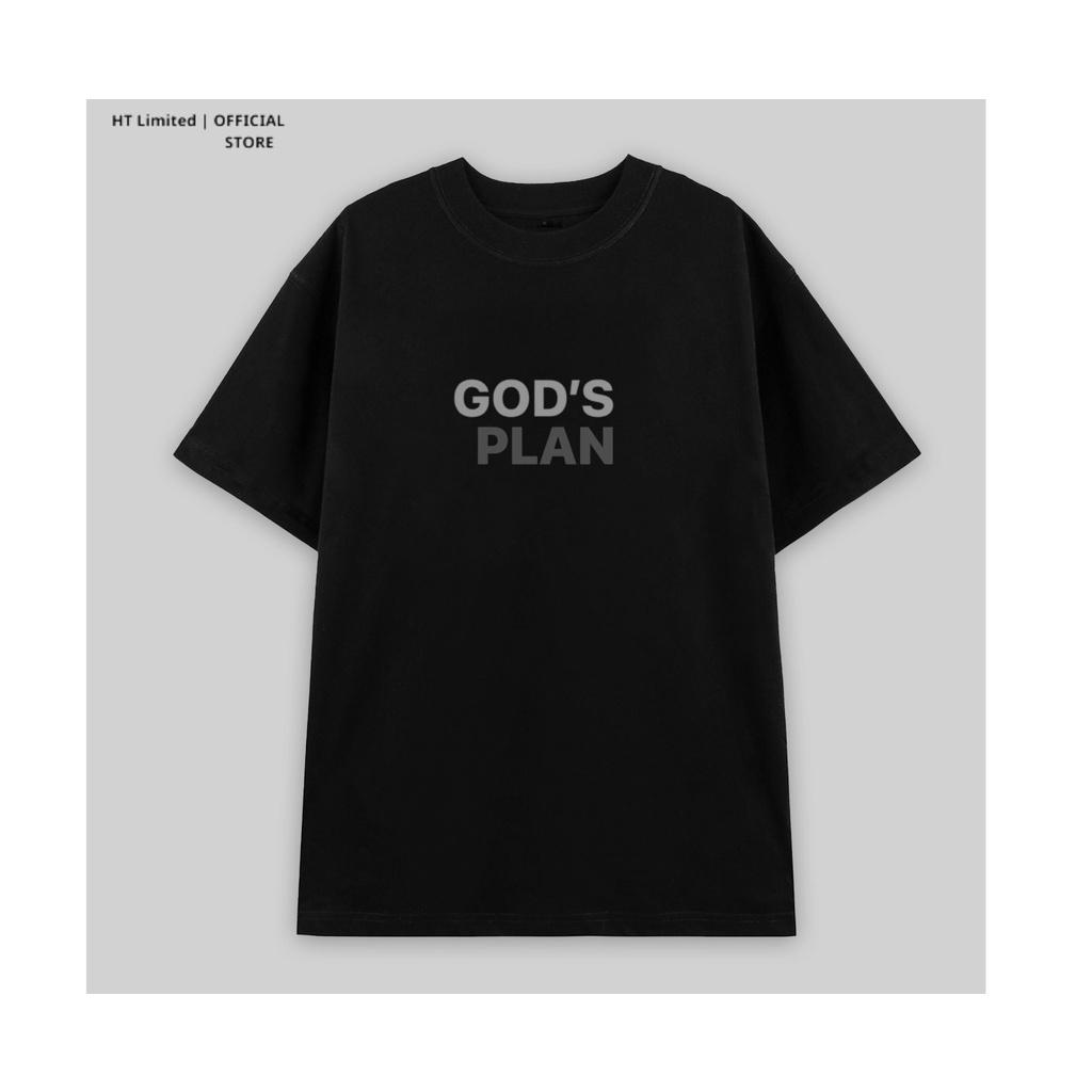 Áo thun thiết kế Unisex God plan basic, Cotton Cao Cấp 100%