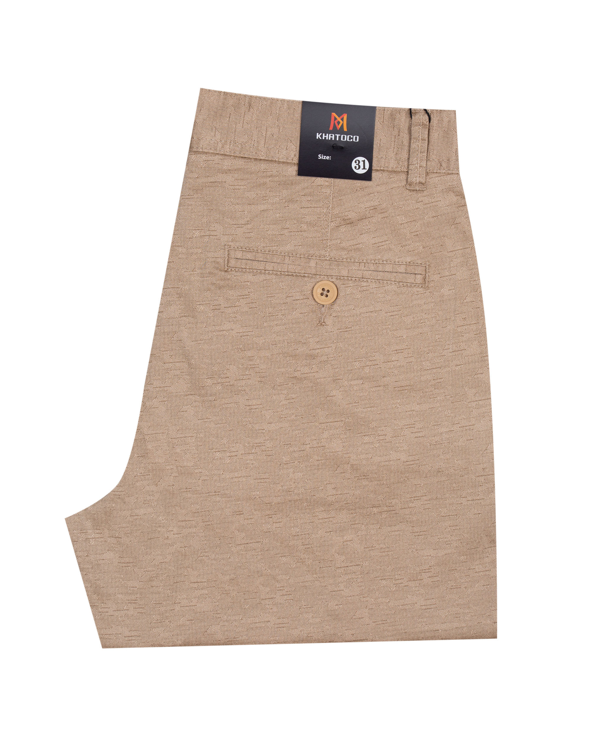 Quần short khaki nam Khatoco Q3M398R0-ININ427-2510-N