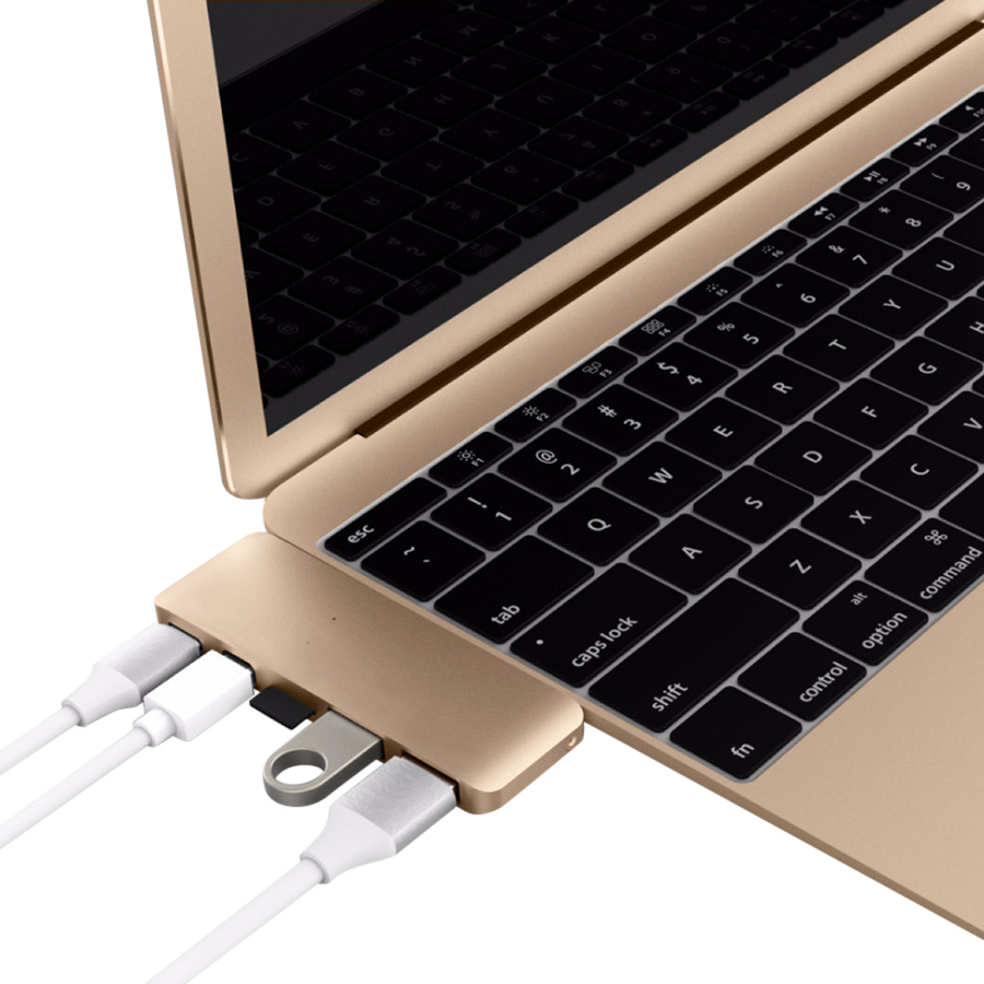 Cổng Chuyển HyperDrive USB-C Hub With Mini DisplayPort For MacBook Pro 2016 / 2017, MacBook 12&quot; - Hàng Chính Hãng