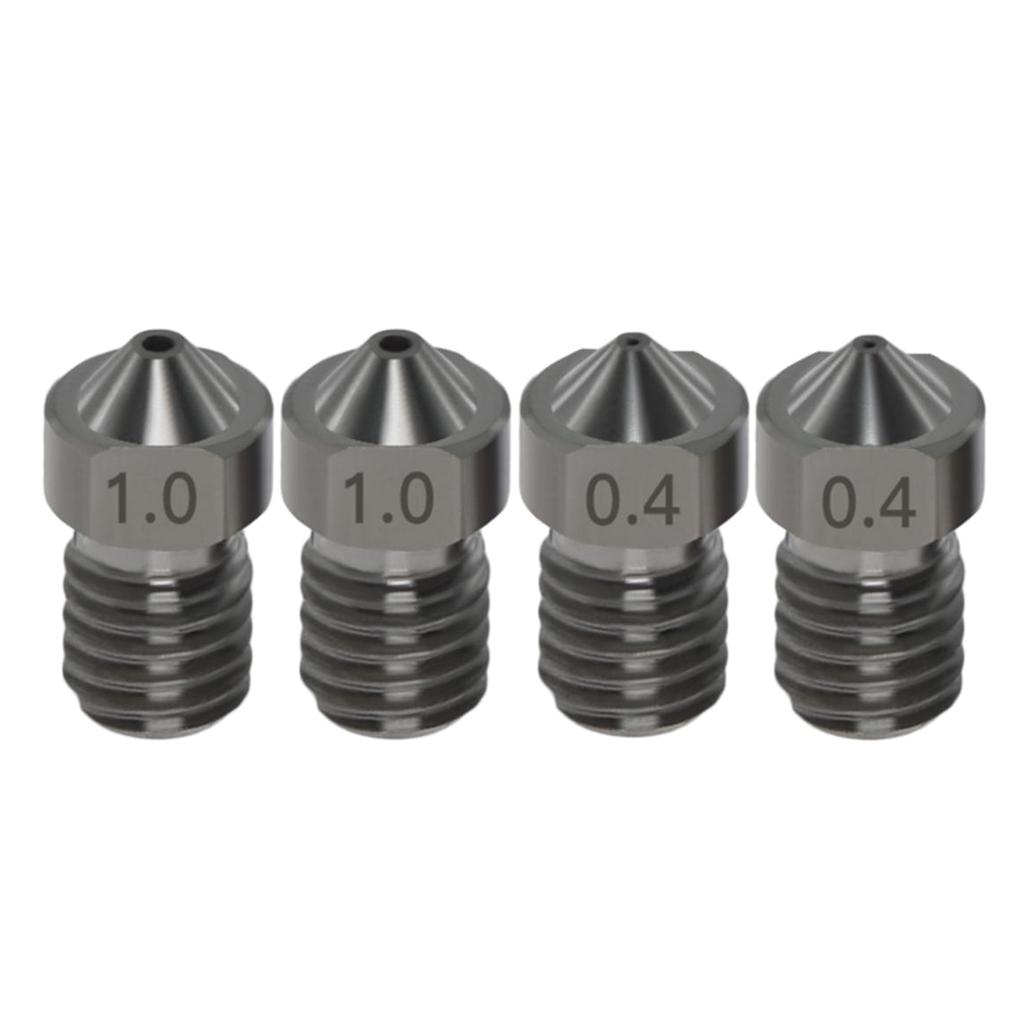 4 Packs 3D Printer 0.2 0.3 0.4 0.5 0.6 1.0mm V6 Nozzles 1.75mm Filament