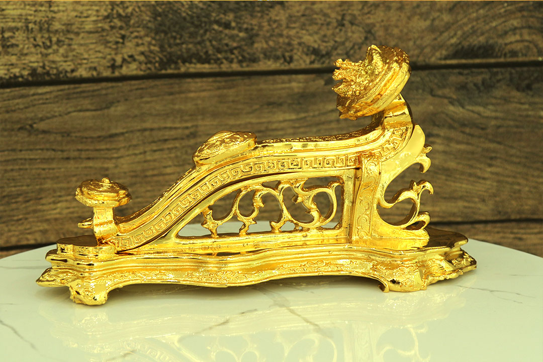 Quà tết cho doanh nghiệp - Mô hình gậy như ý mạ vàng 24k cao cấp