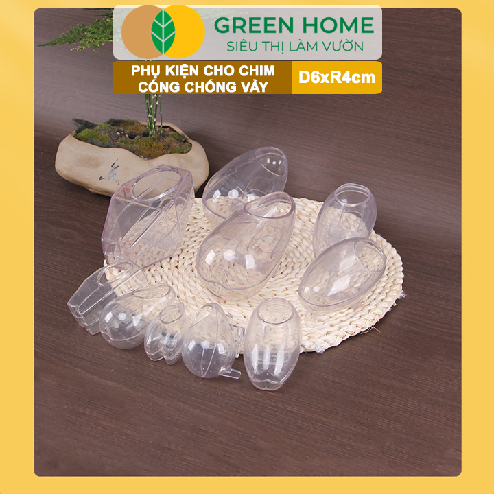 Cóng Chống Vảy Cho Chim GreenHome, Size S, Nhựa Mica, Cho Chim Hút Mật, Khuyên,.. Siêu Bền, Nhỏ Gọn
