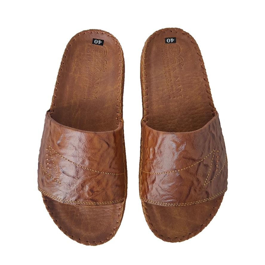 Dép Nam Quai Ngang HÀ NAM Da Bò Thật Cao Cấp DNA2178c