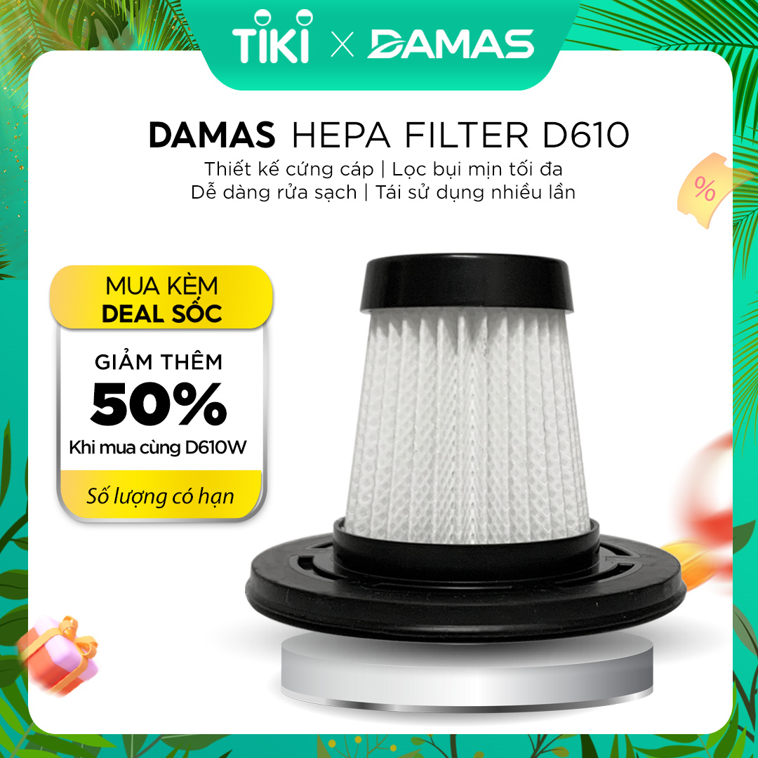 Bộ Lọc Hepa Máy Hút Bụi DAMAS D610W- Hàng chính hãng