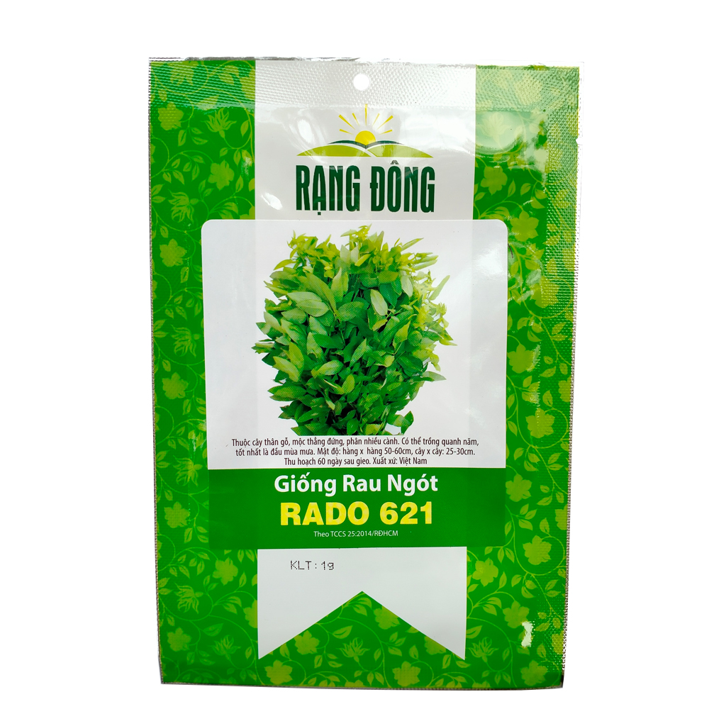 Hạt giống rau ngót RADO 621 Rạng Đông - Gói 1gram