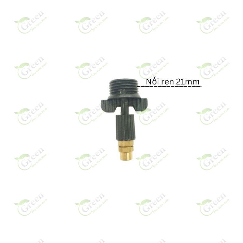 Combo 5/10 béc phun sương đồng đơn kèm chân ren 21mm
