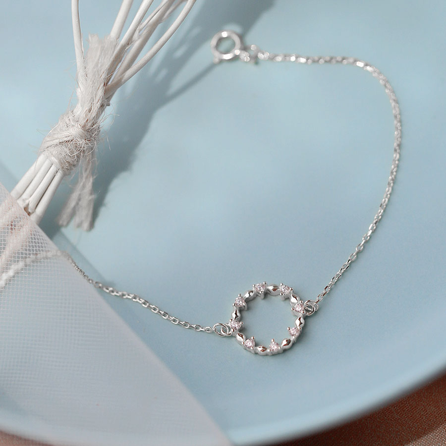 Vòng Tay Bạc Nữ Mặt Trời Thanh Mảnh, Vòng Bạc Nữ Đơn Giản - L2660 - Bảo Ngọc Jewelry