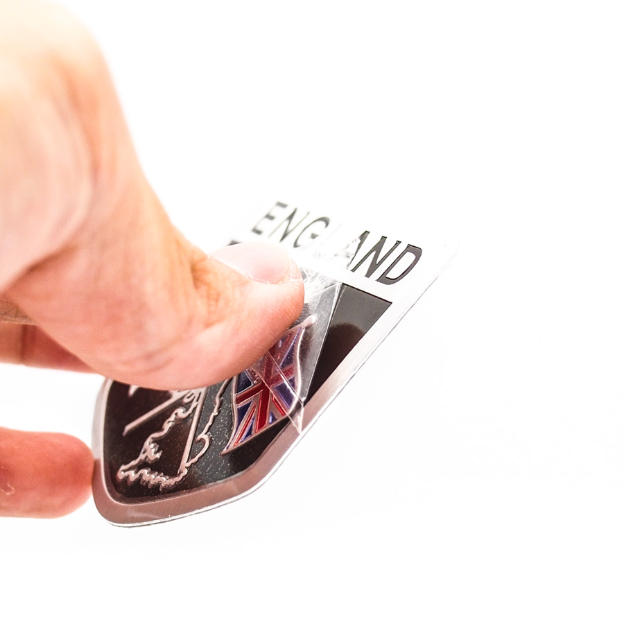 Sticker hình dán metal cờ Anh - miếng lẻ - Khiên Sport 5x5cm