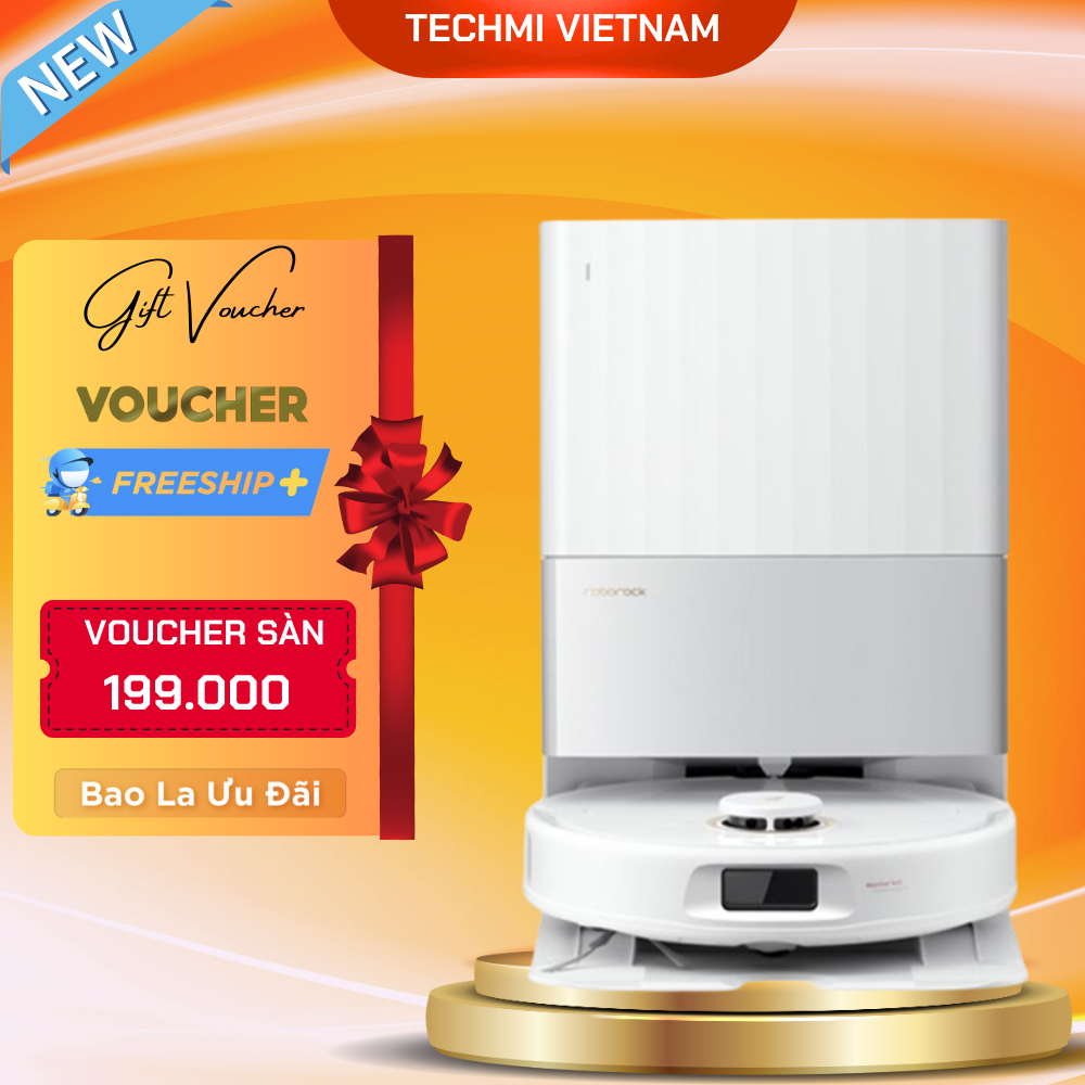 Robot Hút Bụi Lau Nhà Roborock QRevo Edge 5V1 Lực Hút 18.500 Pa - Hàng Chính Hãng