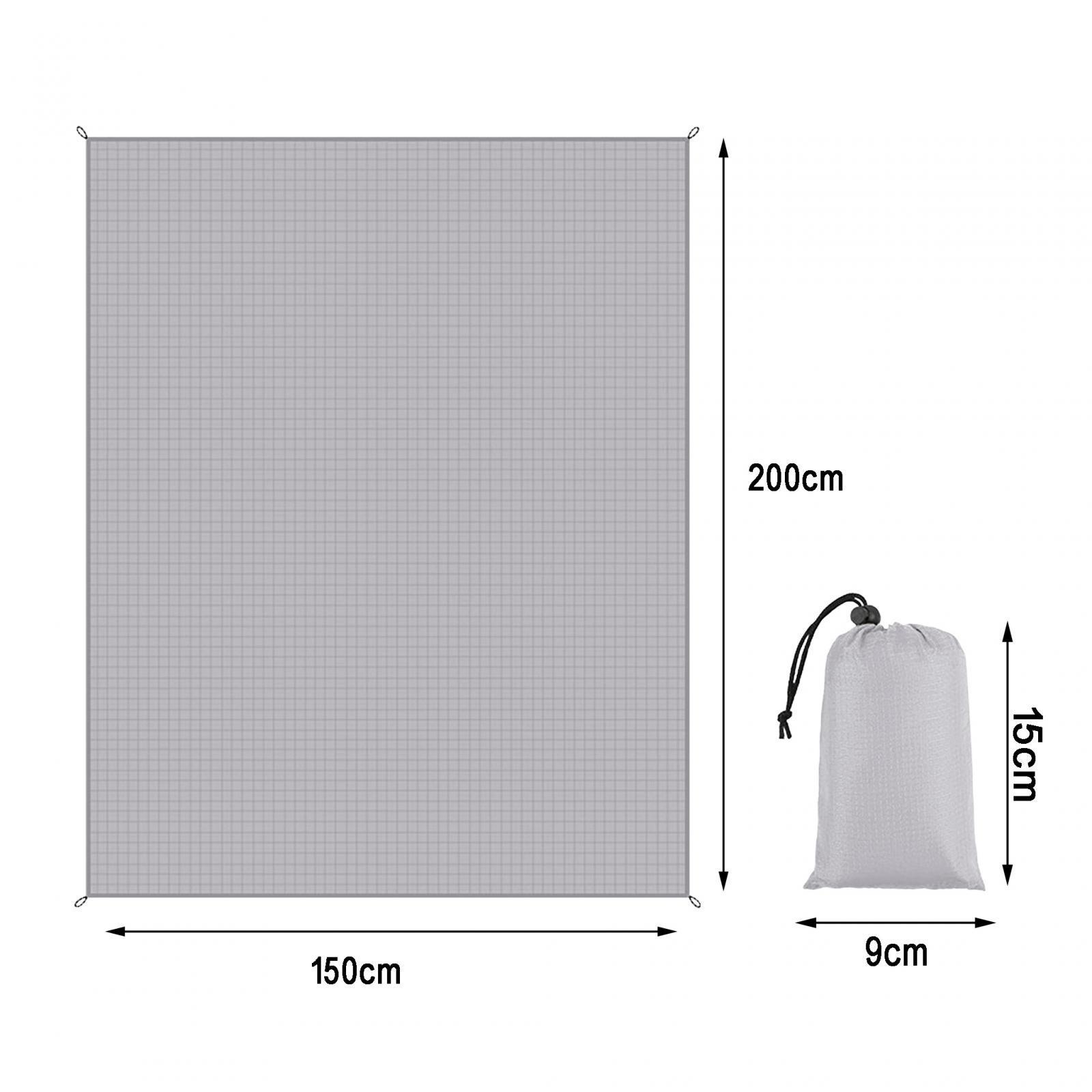Waterproof Camping Blanket with Drawstring Pocket Compact Quick Drying Picnic Blanket Beach Mat for Music Festival Travel