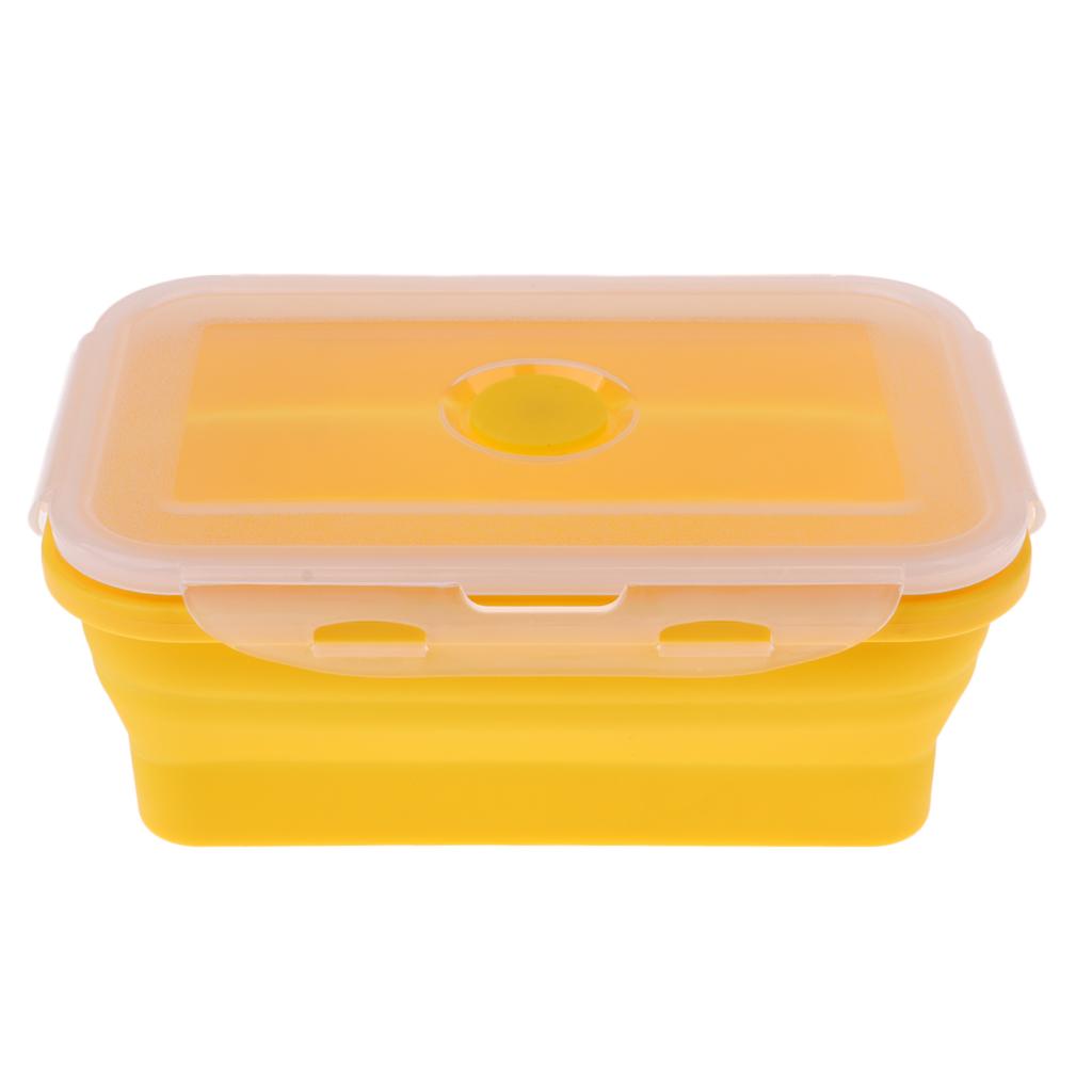 Portable Silicone Collapsible Lunch Bento Box, Microwave, Dishwasher and Freezer to Oven Safe