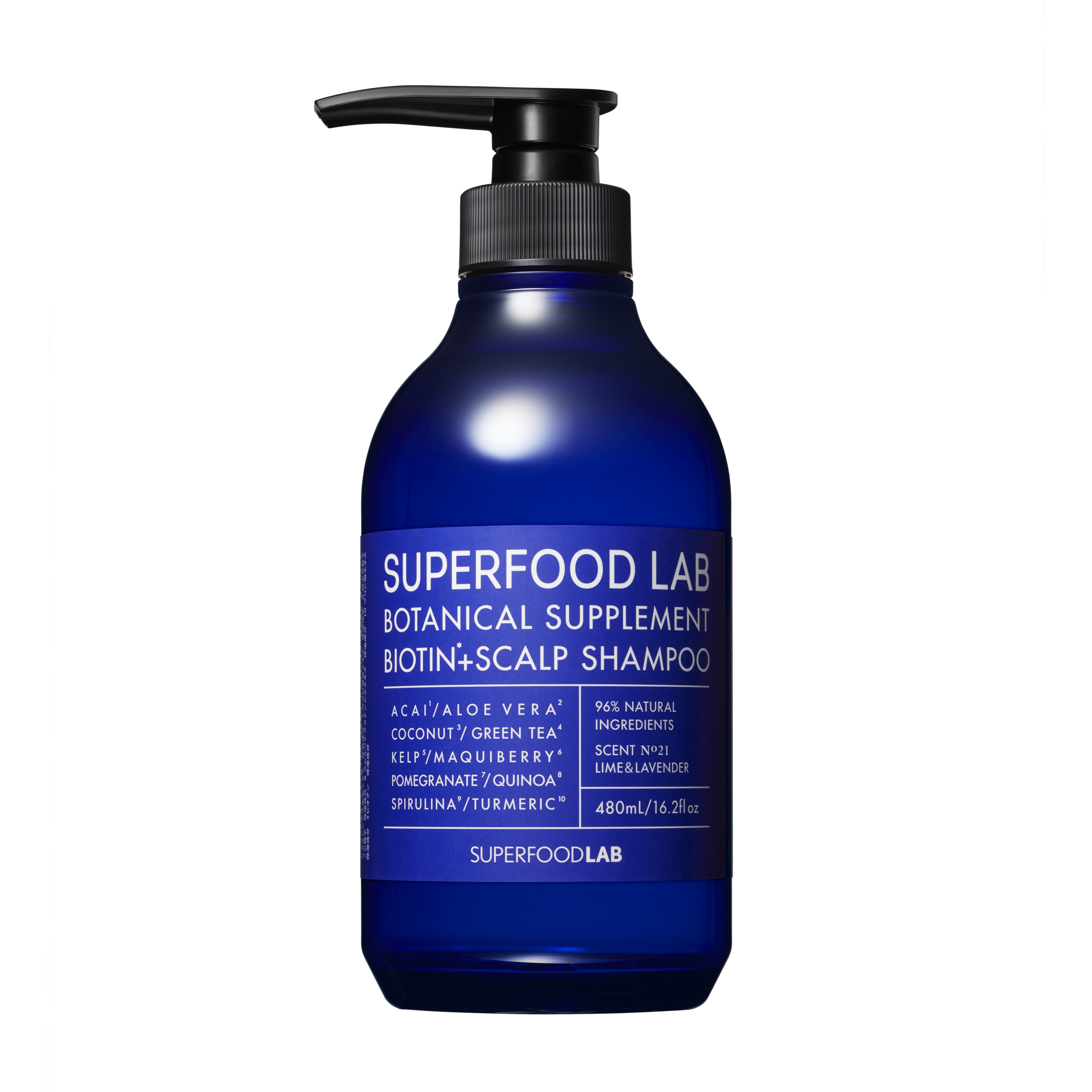 DẦU GỘI CHĂM SÓC DA ĐẦU DÀNH CHO TÓC DẦU/ TÓC THƯỜNG SUPER FOOD LAB BIOTIN+SCALP SHAMPOO 480ml