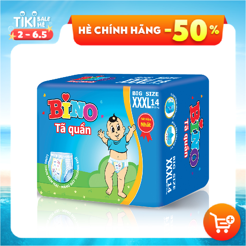 Tã quần Bino Kool Pants size XXX14 công nghệ Nhật Bản lõi siêu thấm hút