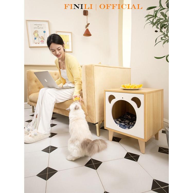 Nhà cho mèo có thể sự dụng nuôi thú cưng FINILI kết hợp tab đầu giường FNLO03632