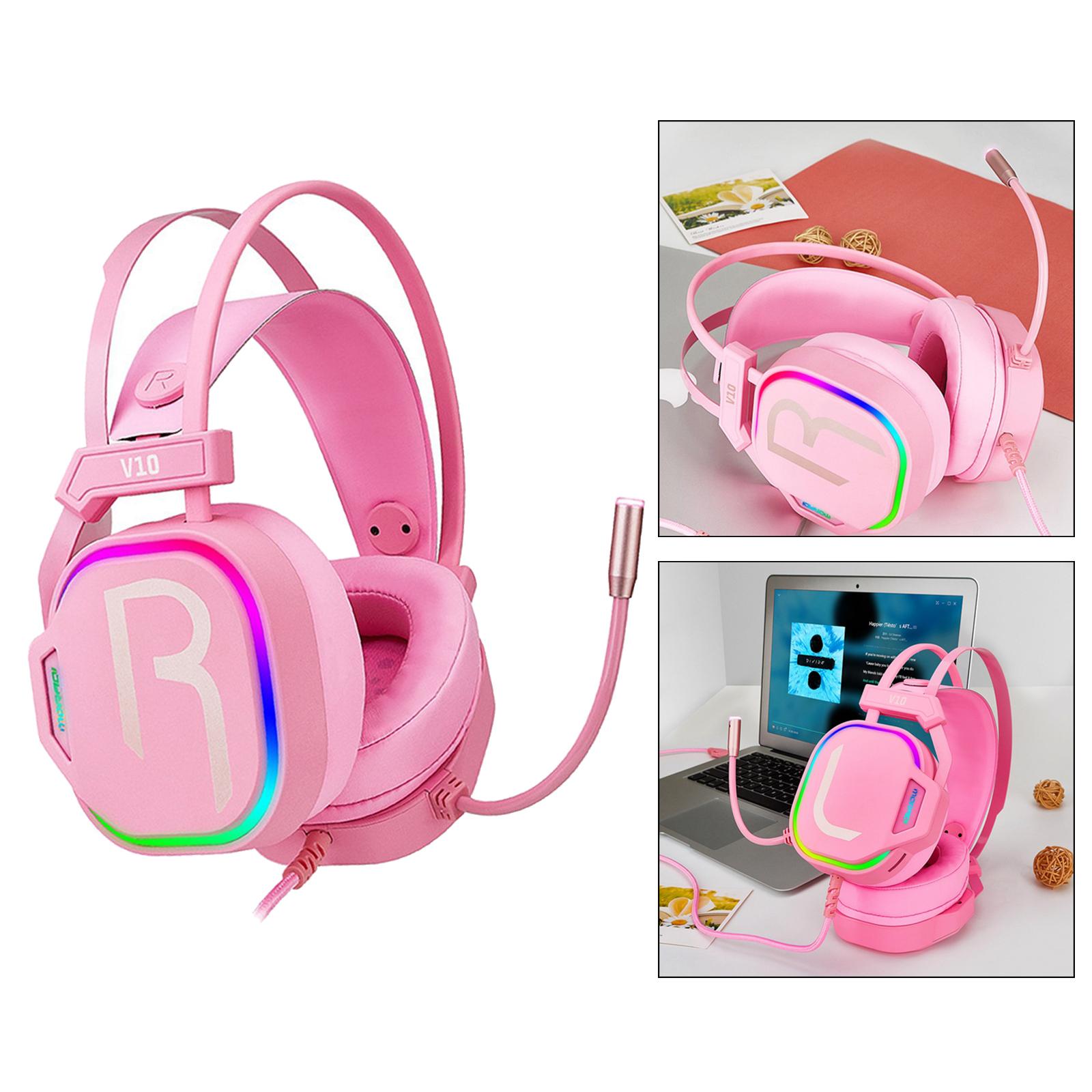 7.1 Stereo Over Ear Gaming Headset Headphone with LED Light for Gamer for PC Laptop