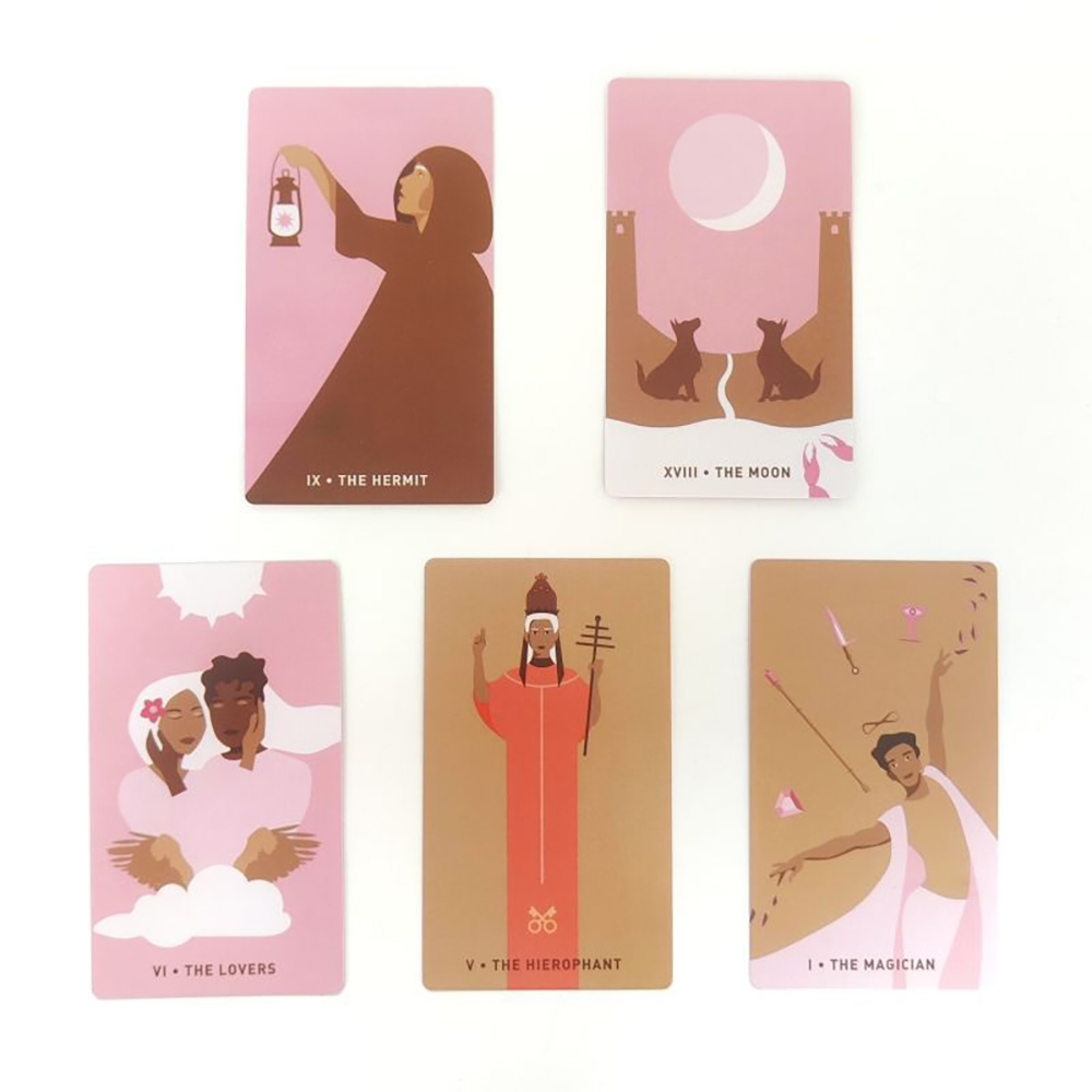 [Size Gốc] Bộ bài Gentle Heart Tarot 78 lá bài 7x12 Cm đá thanh tẩy