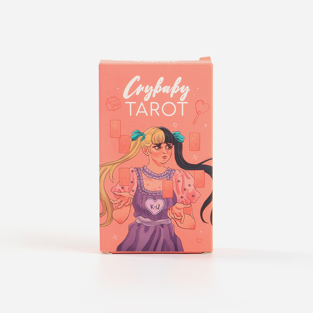 [Size Gốc] Bài Tarot Crybaby Mạ Cạnh Hồng Tặng Đá Thanh Tẩy Và Hướng Dẫn