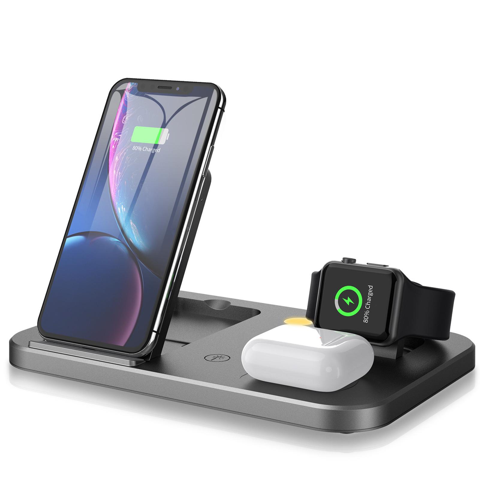 Chân Đế Sạc Không Dây Airpods 5 Trong 1 Nhanh Chóng Thay Thế Cho Iphone12 11 X Xr Xs Samsung Galaxy S9 S8 Iwatch 5 4 3 2 1