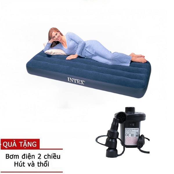 Đệm hơi đơn 76cmx191cmx22cm tặng kèm bơm điện