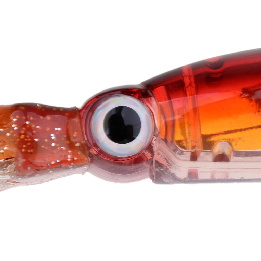 3-4pack Squid Jig Fishing Tackle Bait Hook Tuna Marlin Trolling Lure Brown
