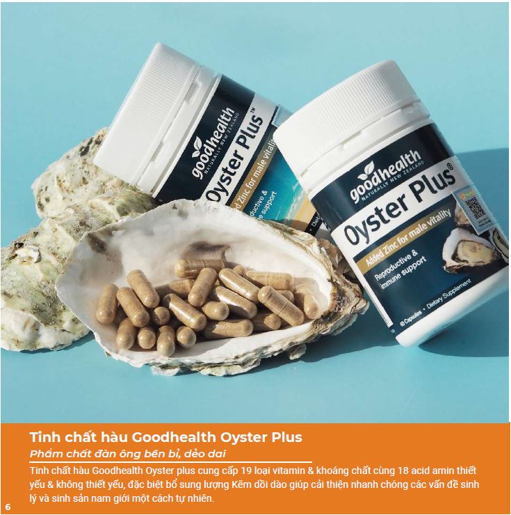 Tinh chất hàu New Zealand Good Health Oyster Plus tăng cường sinh lý nam giới | 3wolves