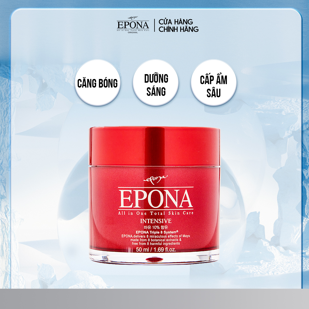 Kem Dưỡng Da Căng Bóng - Chống Lão Hoá Chiết Xuất Dầu Ngựa Epona All In One Total Skin Care Intensive 50ml