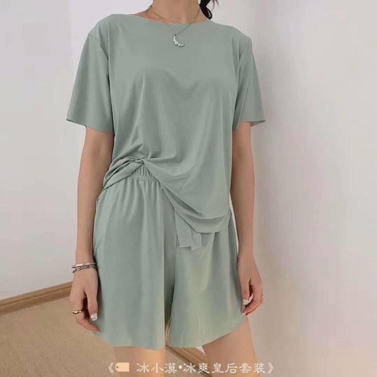 Đồ bộ nữ mặc nhà, đồ nữ chất liệu thun cotton freesize