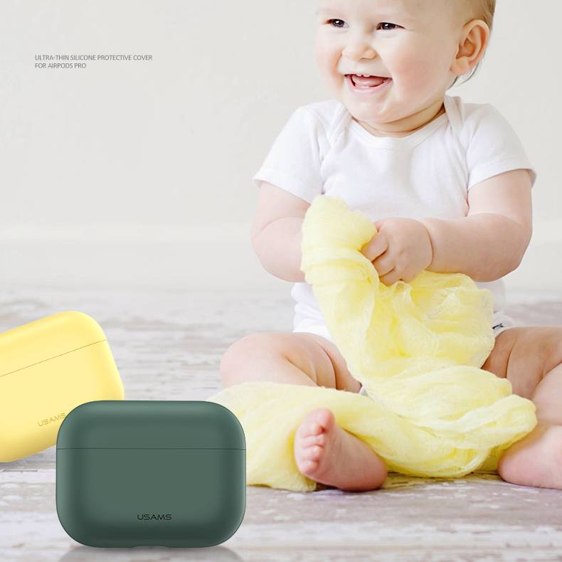 Bao case chống sốc silicon cho tai nghe Apple Airpods Pro hiệu Usams BH569 - hàng nhập khẩu